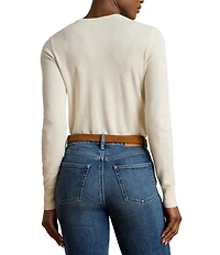 Lauren Ralph Lauren Soft Cotton Blend Crew Neck Long Sleeve Sweater