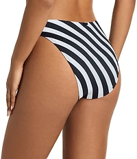 Lauren Ralph Lauren Speed Stripe High Leg Swim Bottom