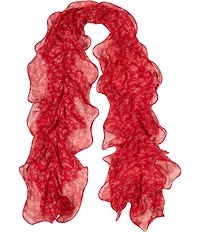 Lauren Ralph Lauren Spring Ditsy Double Ruffle Oblong Scarf