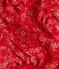 Lauren Ralph Lauren Spring Ditsy Double Ruffle Oblong Scarf