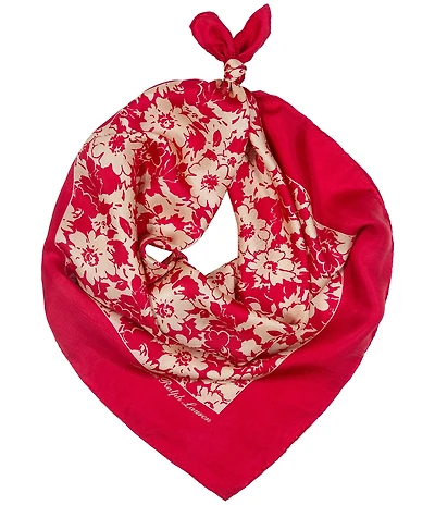 Lauren Ralph Lauren Spring Flowers Small Square Scarf