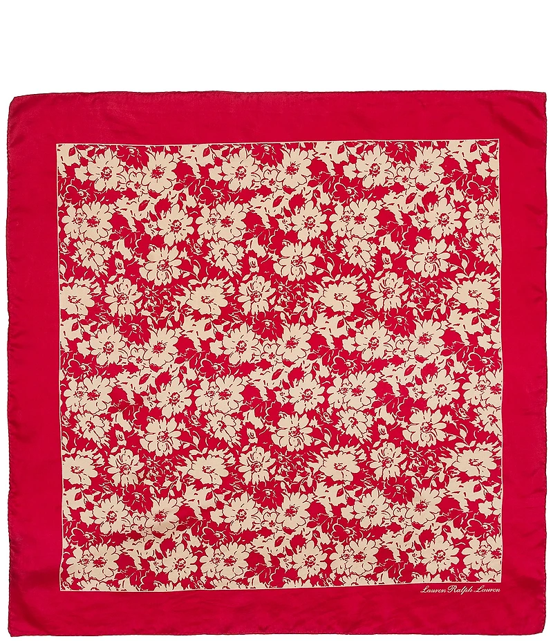 Lauren Ralph Lauren Spring Flowers Small Square Scarf
