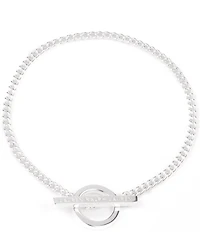 Lauren Ralph Lauren Sterling Silver Bar Logo Flex Toggle Line Bracelet
