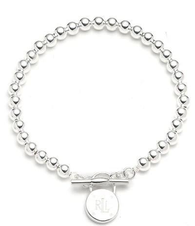 Lauren Ralph Lauren Sterling Silver Beaded Flex Line Bracelet