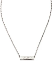 Lauren Ralph Lauren Sterling Silver Script Logo Frontal Collar Necklace