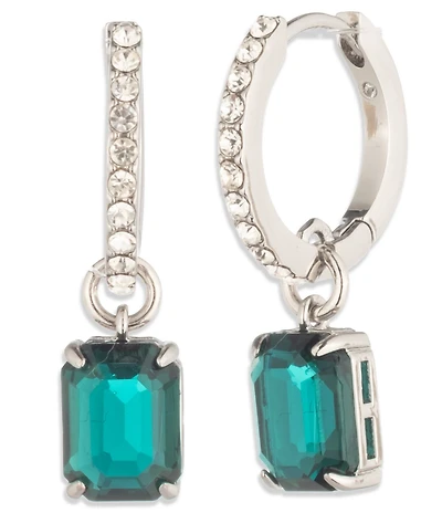 Lauren Ralph Lauren Stone Drop Hoop Earrings