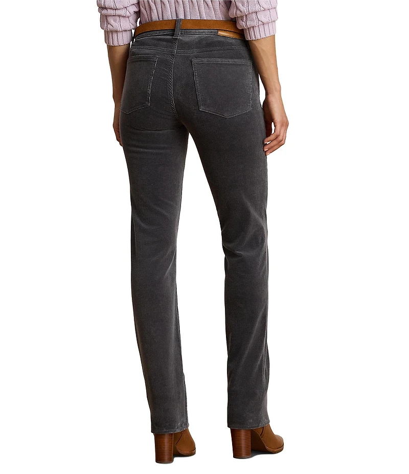 Lauren Ralph Lauren Stretch Corduroy Mid Rise Straight Leg Pants