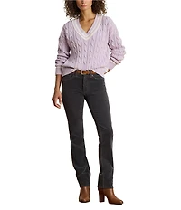 Lauren Ralph Lauren Stretch Corduroy Mid Rise Straight Leg Pants