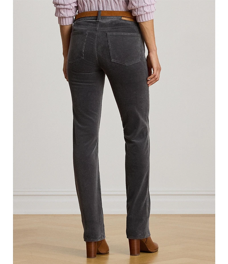 Lauren Ralph Lauren Stretch Corduroy Mid Rise Straight Leg Pants