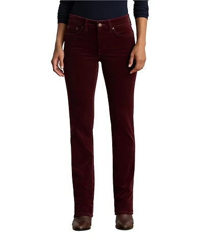Lauren Ralph Lauren Stretch Corduroy Mid Rise Straight Leg Pants
