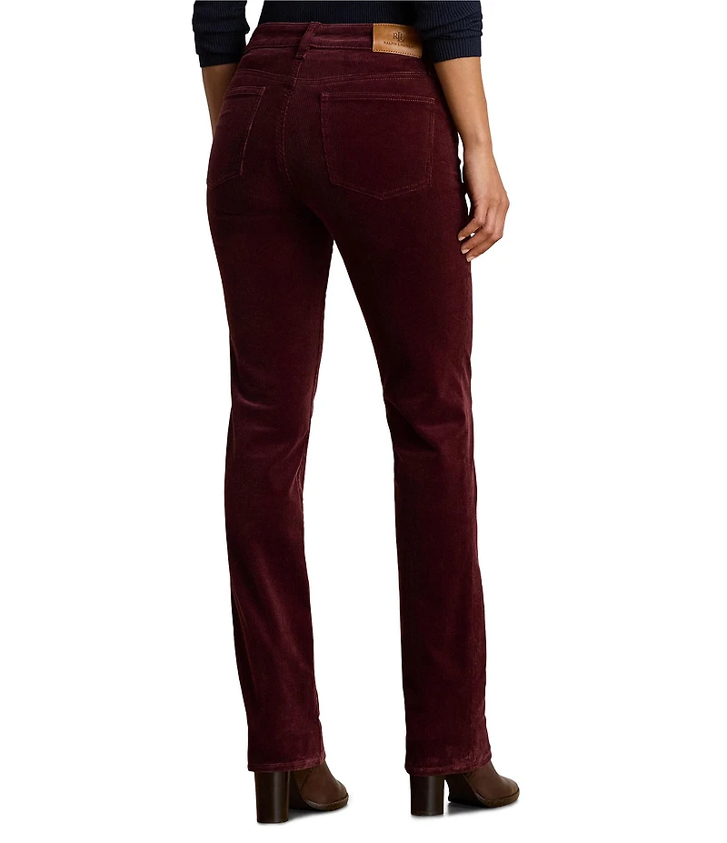 Lauren Ralph Lauren Stretch Corduroy Mid Rise Straight Leg Pants