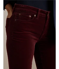 Lauren Ralph Lauren Stretch Corduroy Mid Rise Straight Leg Pants