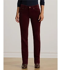 Lauren Ralph Lauren Stretch Corduroy Mid Rise Straight Leg Pants