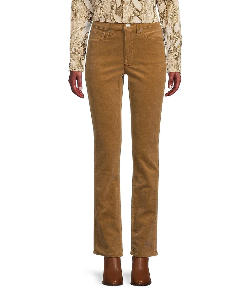 Lauren Ralph Lauren Stretch Corduroy Mid Rise Straight Pants