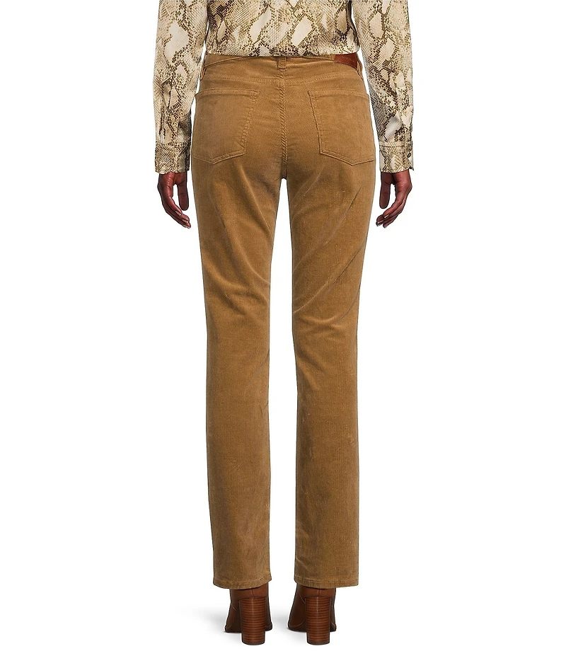 Lauren Ralph Lauren Stretch Corduroy Mid Rise Straight Pants