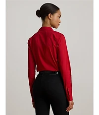 Lauren Ralph Lauren Stretch Cotton-Blend Button Down Shirt