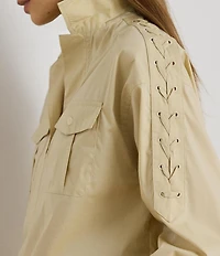 Lauren Ralph Lauren Stretch Cotton Spread Collar Long Sleeve Shirt