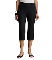 Lauren Ralph Lauren Stretch Cotton Straight Leg Cropped Pants