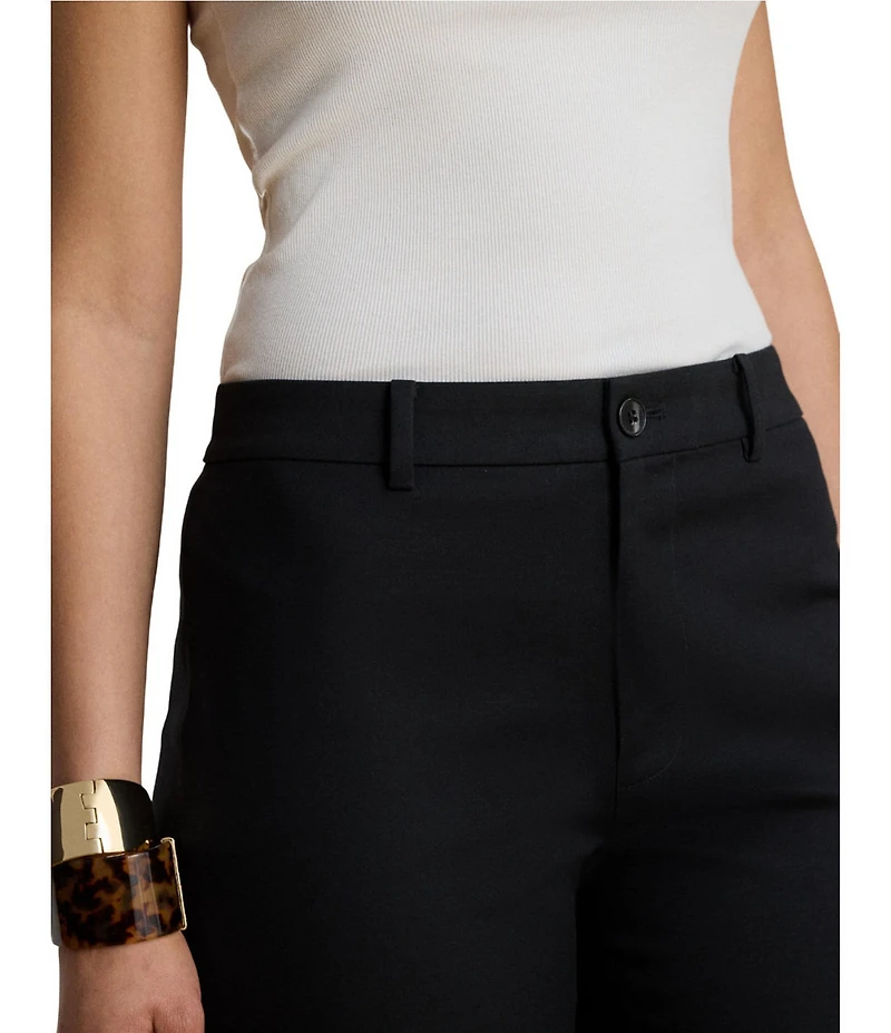 Lauren Ralph Lauren Stretch Cotton Straight Leg Cropped Pants