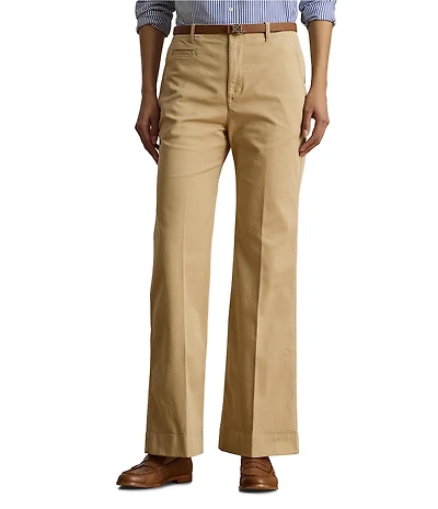 Lauren Ralph Lauren Stretch Cotton Straight Leg Pants