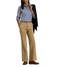 Lauren Ralph Lauren Stretch Cotton Straight Leg Pants