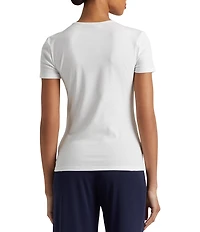 Lauren Ralph Lauren Short Sleeve Round Neck Stretch Cotton T-Shirt