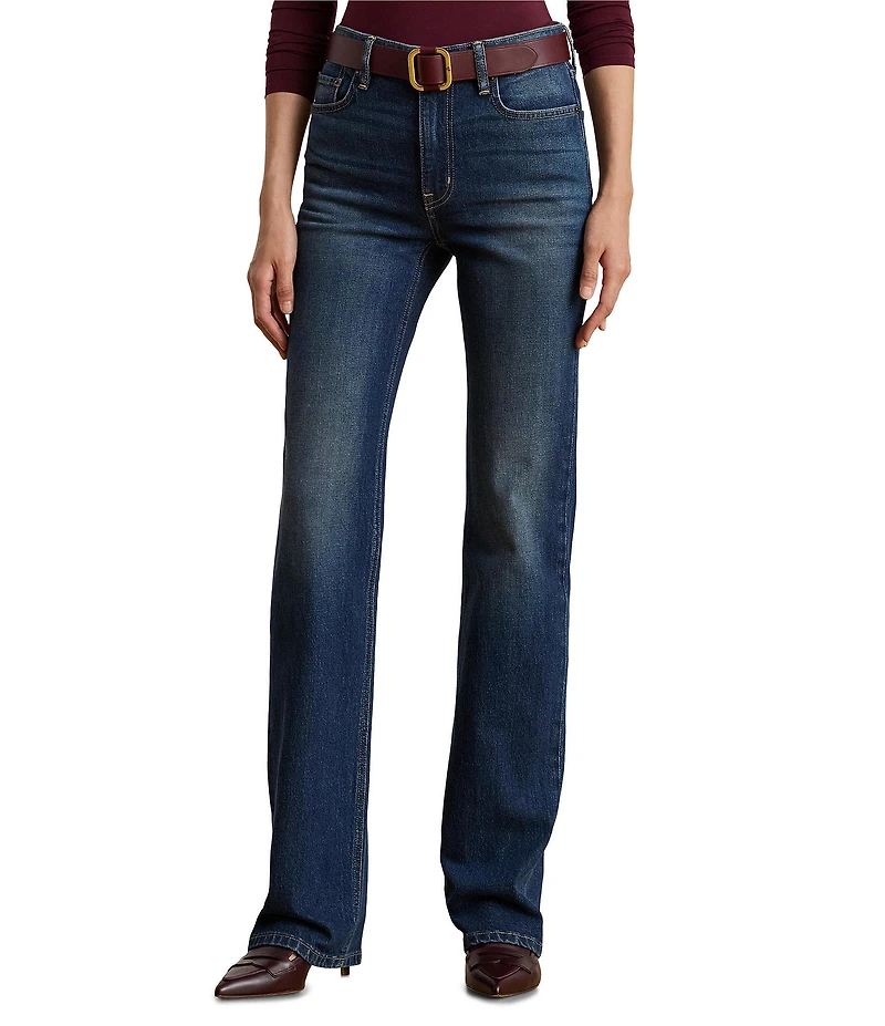 Lauren Ralph Lauren Stretch Denim High Rise Ankle Length Jeans