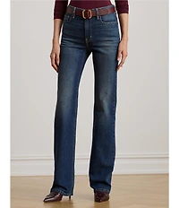 Lauren Ralph Lauren Stretch Denim High Rise Ankle Length Jeans