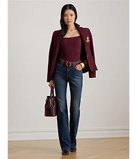 Lauren Ralph Lauren Stretch Denim High Rise Ankle Length Jeans