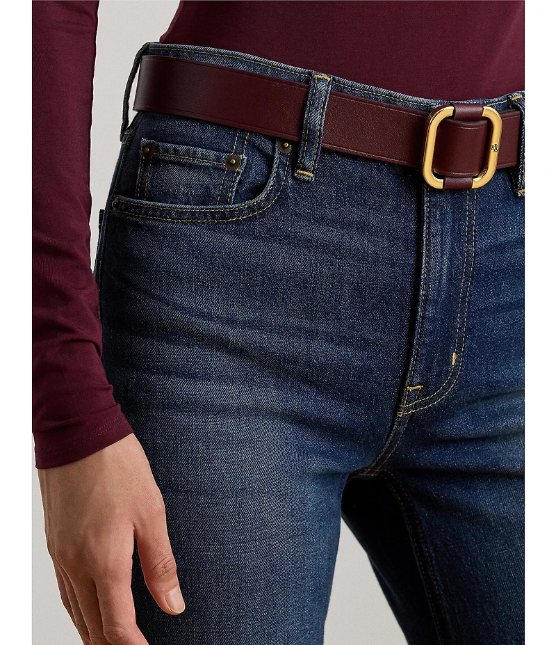 Lauren Ralph Lauren Stretch Denim High Rise Ankle Length Jeans