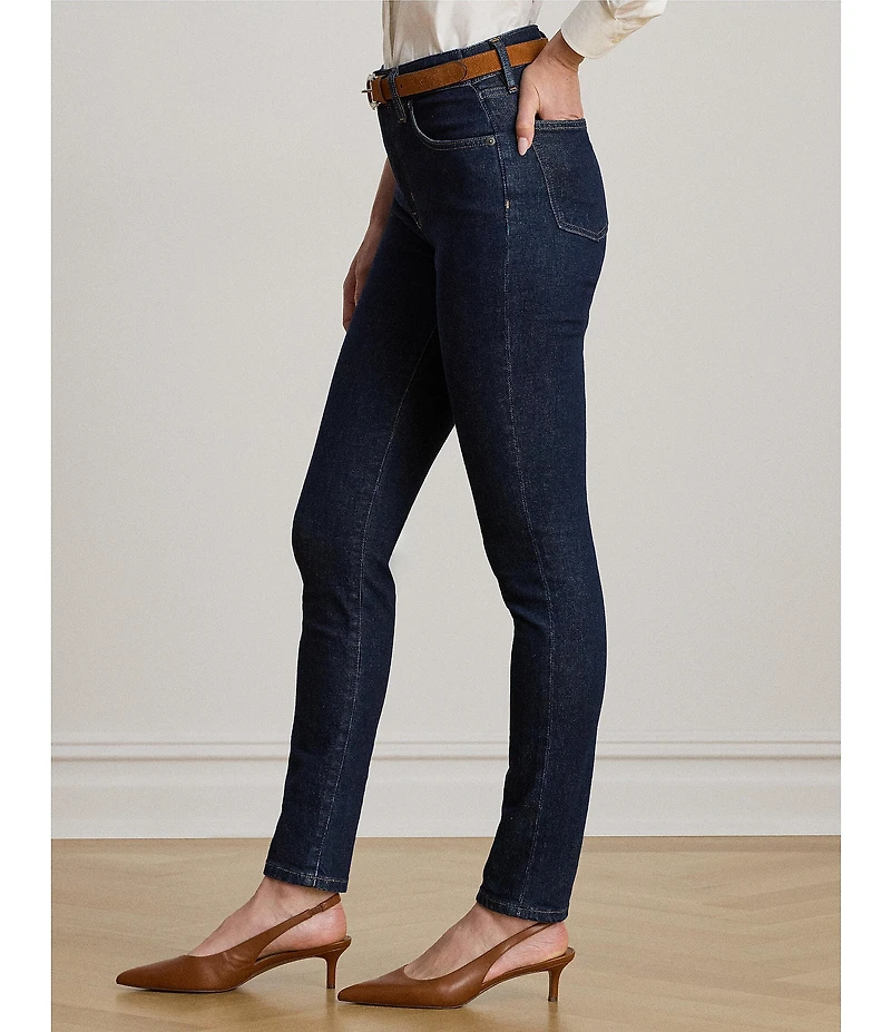 Lauren Ralph Lauren Stretch Denim High Rise Skinny Leg Ankle Jeans