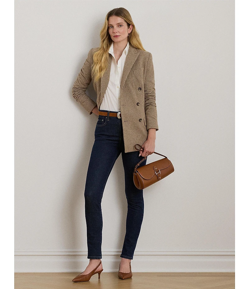 Lauren Ralph Lauren Stretch Denim High Rise Skinny Leg Ankle Jeans