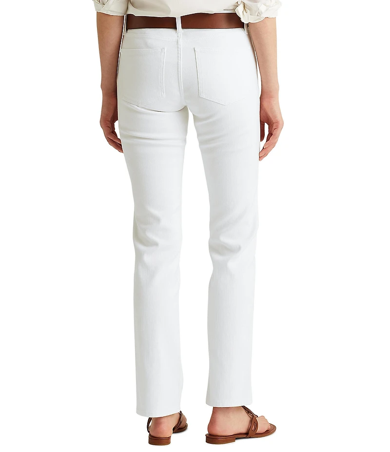 Lauren Ralph Lauren Premier Shape Memory Stretch Denim Straight Leg Ankle Jeans