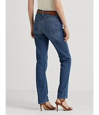 Lauren Ralph Lauren Premier Shape Memory Stretch Denim Straight Leg Ankle Jeans