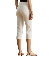 Lauren Ralph Lauren Stretch Double-Faced Stretch Cotton Straight Leg Cropped Pants