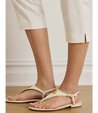 Lauren Ralph Lauren Stretch Double-Faced Stretch Cotton Straight Leg Cropped Pants