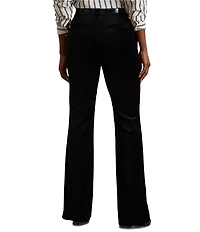 Lauren Ralph Lauren Stretch Infused Velvet High Rise Flare Leg Pants