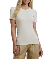 Lauren Ralph Lauren Stretch Knit Crew Neck Short Sleeve Tee