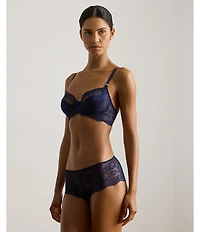 Lauren Ralph Lauren Stretch Lace Moderate Coverage Cheeky Hipster Panty