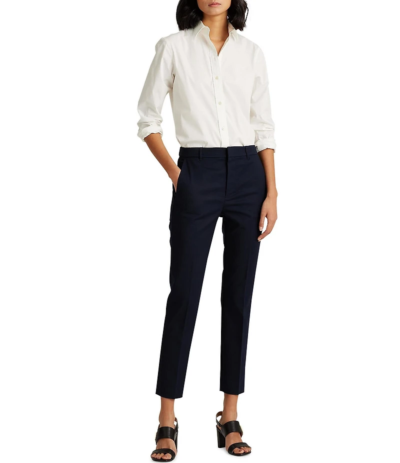 Lauren Ralph Lauren Stretch Mid Rise Skinny Leg Pants