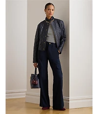 Lauren Ralph Lauren Stretch Ponte Wide-Leg Cargo Pants