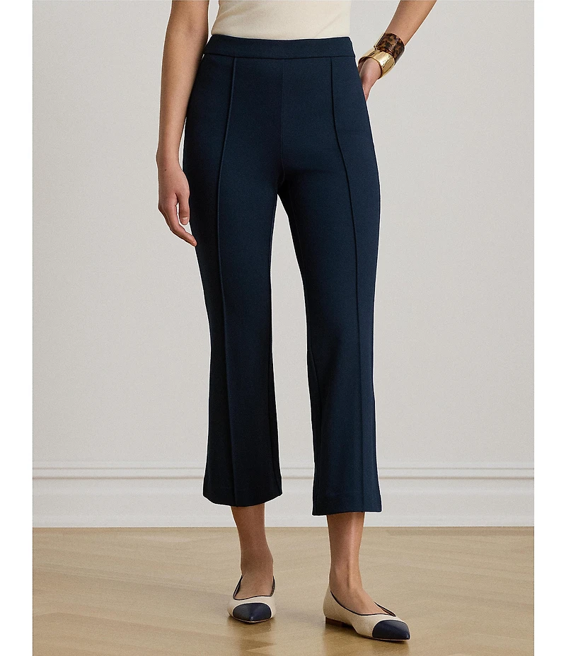 Lauren Ralph Lauren Stretch Twill Wide Leg Ankle Length Pants