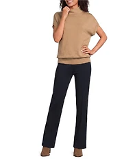 Lauren Ralph Lauren Stretch Wool Crepe Straight Leg Full Length Pants