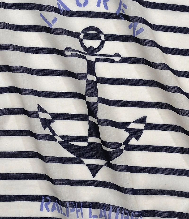 Lauren Ralph Lauren Stripe Anchor Square Scarf