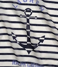 Lauren Ralph Lauren Stripe Anchor Square Scarf