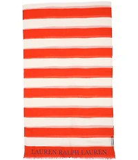 Lauren Ralph Lauren Stripe With Logo Scarf Wrap