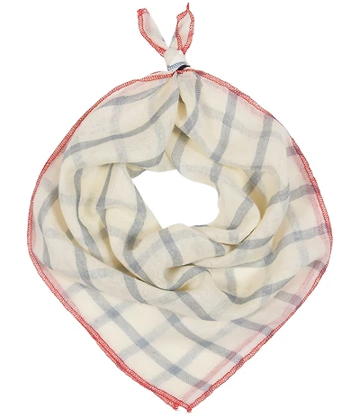 Lauren Ralph Lauren Stripe Woven Cotton Small Square Scarf