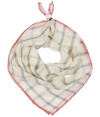 Lauren Ralph Lauren Stripe Woven Cotton Small Square Scarf