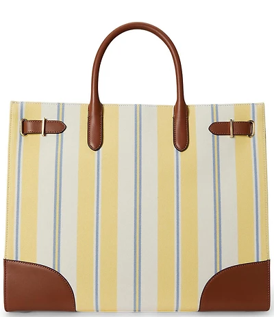 Lauren Ralph Lauren Striped Canvas Extra-Large Devyn Tote Bag