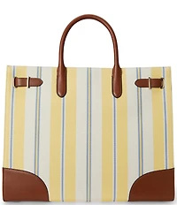 Lauren Ralph Lauren Striped Canvas Extra-Large Devyn Tote Bag